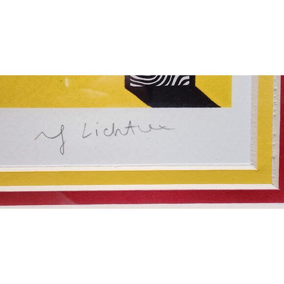 Roy Lichtenstein Figures 1977 Giclée Print Signed Plate Framed Pop Art 18x13 - Picture 5 of 8